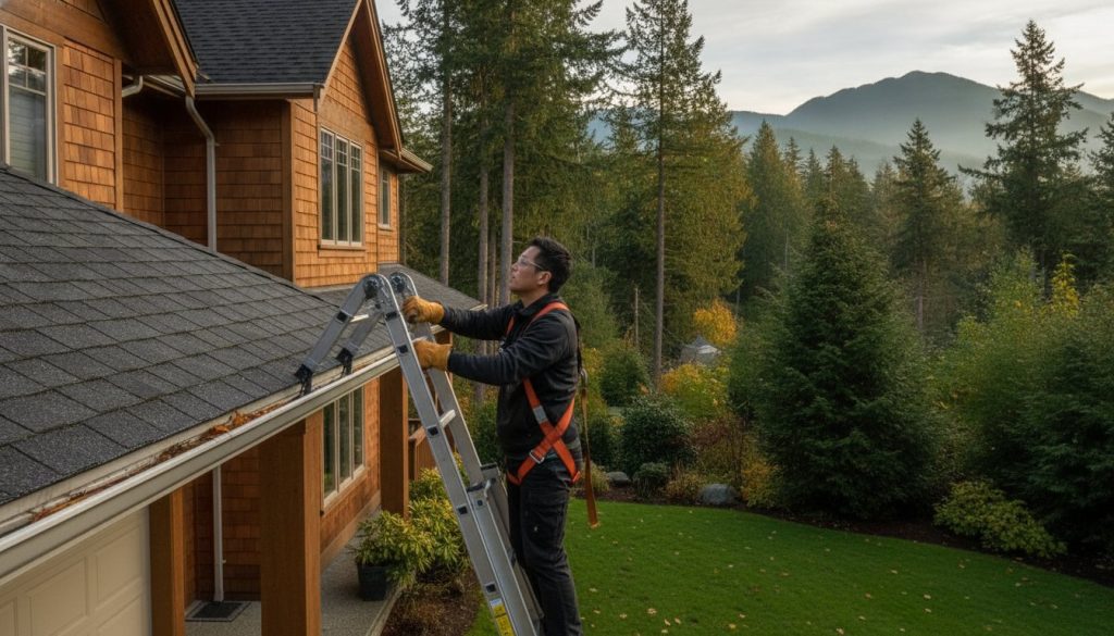 Eavestrough Cleaning Services vs. DIY: A Safety Guide