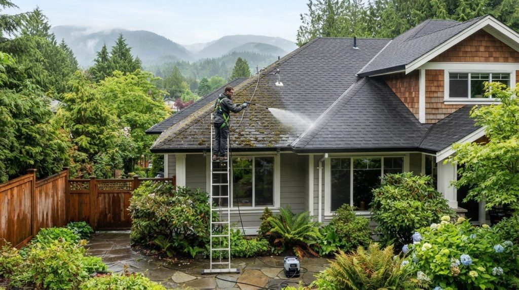 Soft Wash Roof Treatment for Lower Mainland Homes